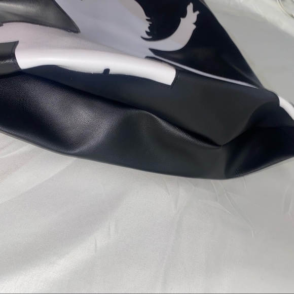 NWT Transversion Tote, Black Vinyl, Expandable Drawstring Top - Picture 6 of 10